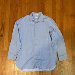 Nordstrom Blue and White Lined Dress Shirt. Size L